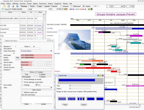 type de trait planning pro mac et pc Faberplan v14.06