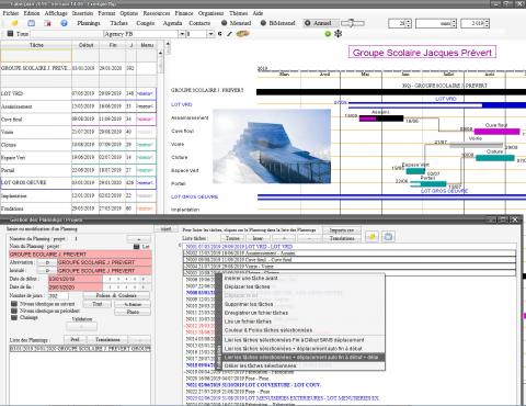 nouveau chaînage automatique avec délai pour le logiciel de planning mac et pc v14.09