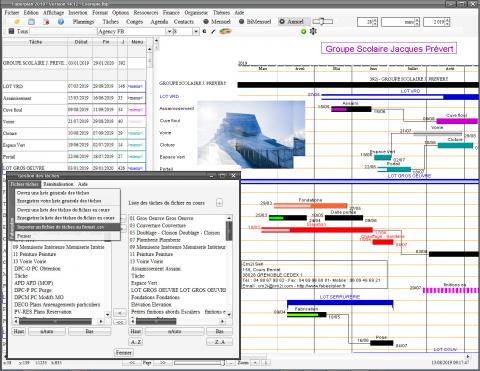 gestion des tâches dans les plannings mac et pc faberplan