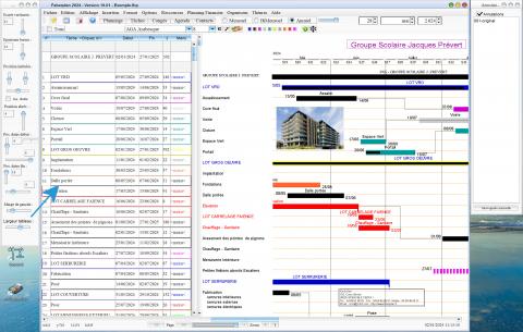 nouvelle bulle d'aide sur la table de saisie du logiciel de planning de chantier et d'Architecture Mac et PC v19.01