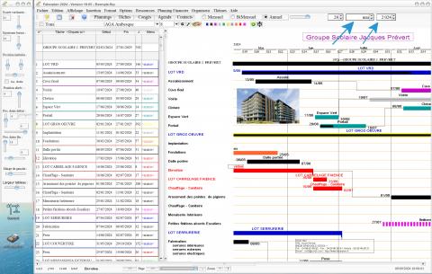 mise à jour automatique mois et année des plannings du logiciel de planning de chantier et d architecture Faberplan Mac et PC v19.05